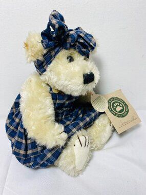 VNTG BoydsBears Quilt Patch Bear Camomille Q. Quignapple Tags 10"Jointed Retired